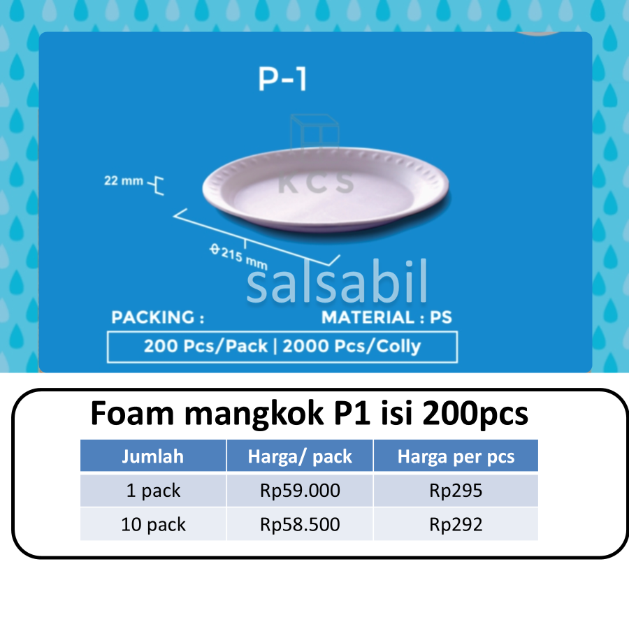 Foam piring p1