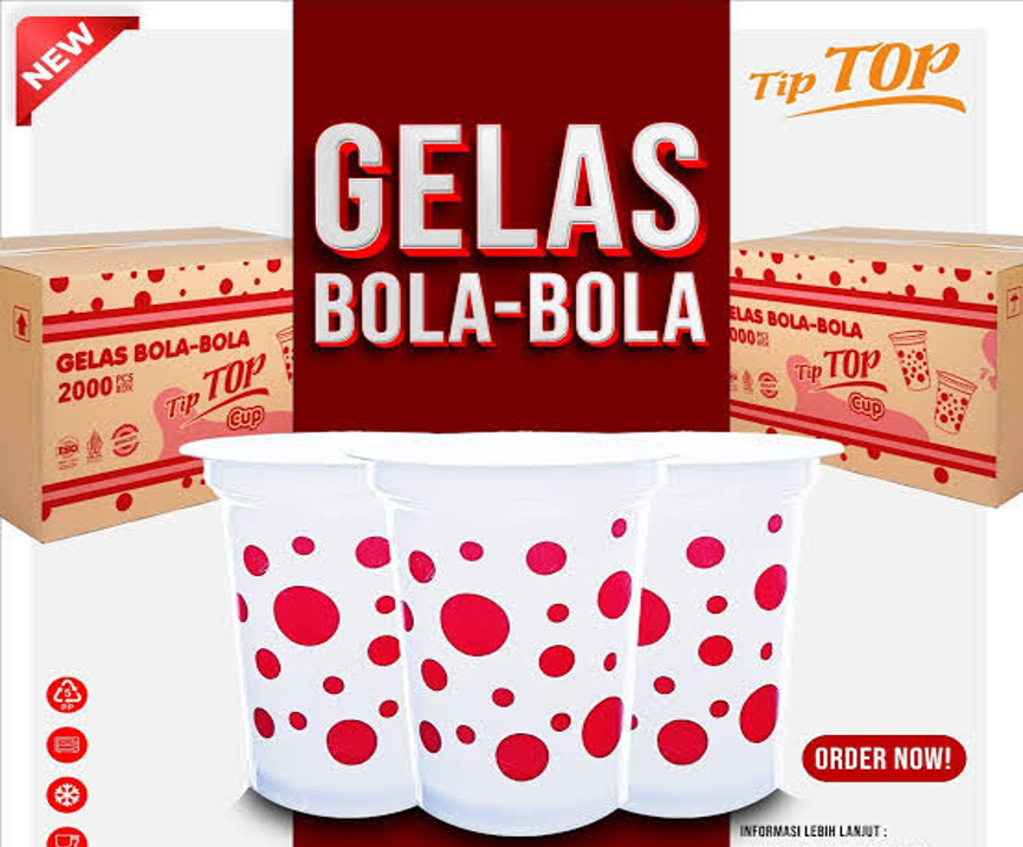 Gelas bola bola 200ml